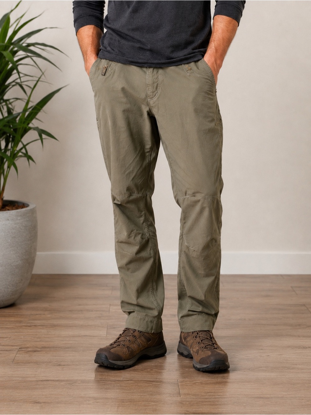 KUHL Men’s Olive Green Hiking Trail Pants Outdoor Cargo Utility Pants